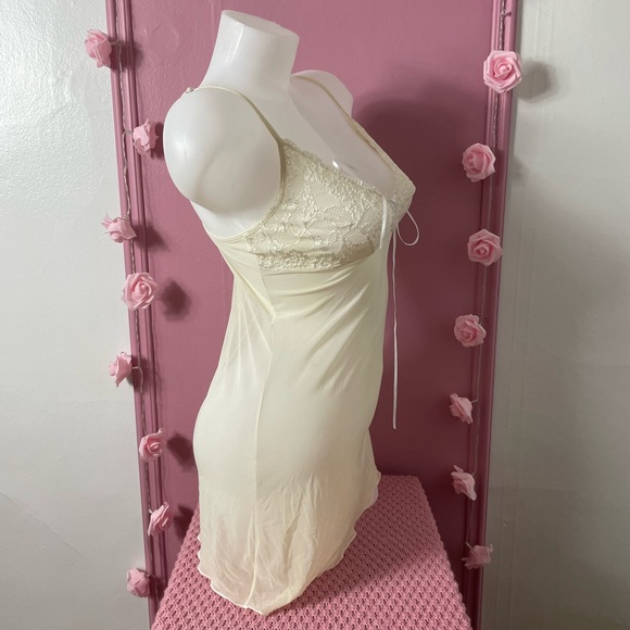 🌷 small - night dress lingerie pajama nuisette jaquette sleepwear - beige - Picture 3 of 6